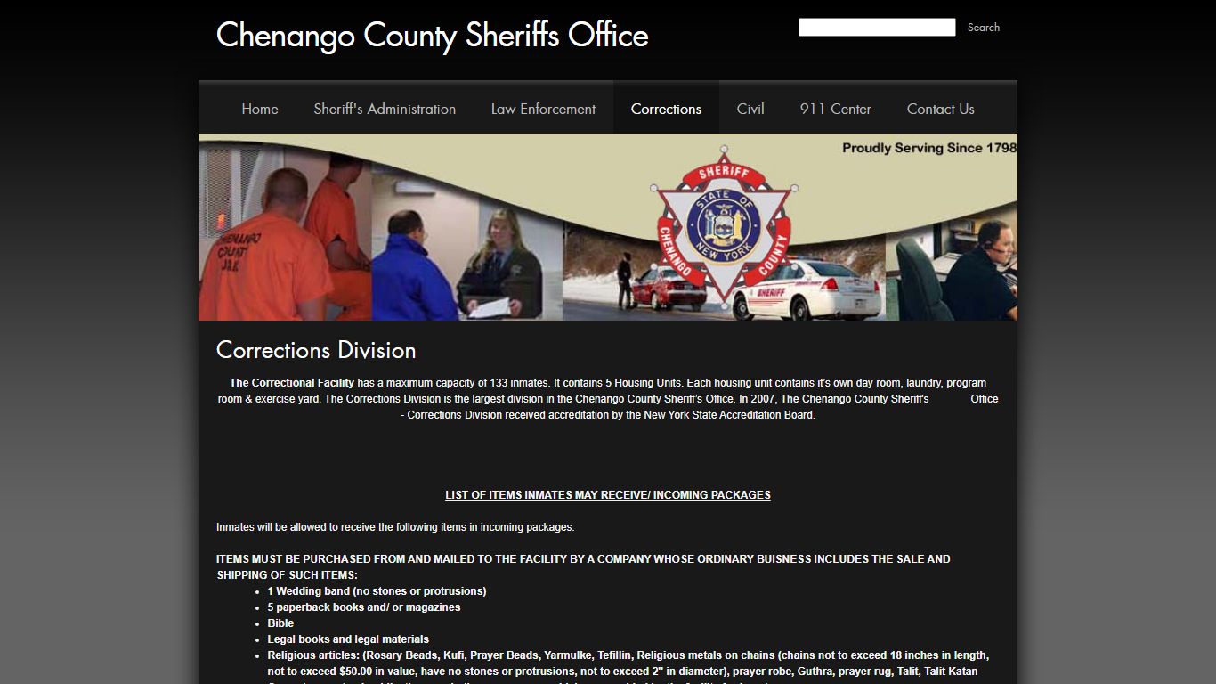 Chenango County Sheriffs Office - Corrections Division