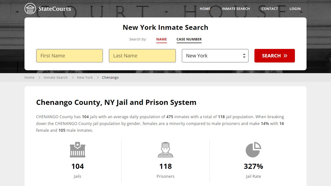 Chenango County, NY Inmate Search - StateCourts